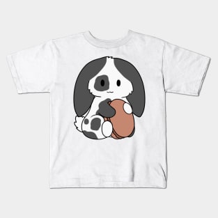 Spotted Black Bunny Macaron Kids T-Shirt